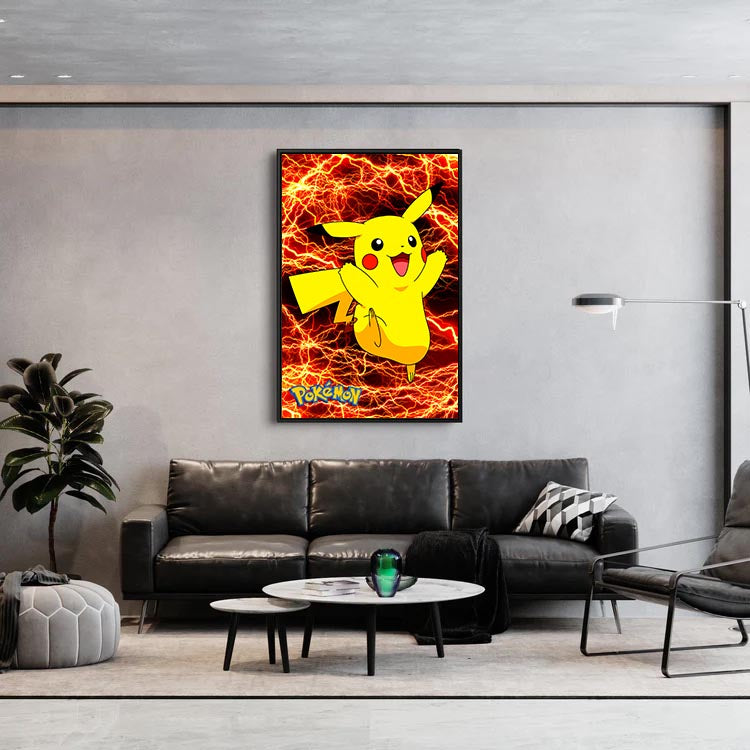 Red Lightning Pikachu - Poster