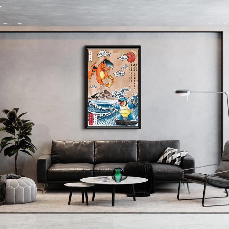 Charizard & Blastoise - Poster