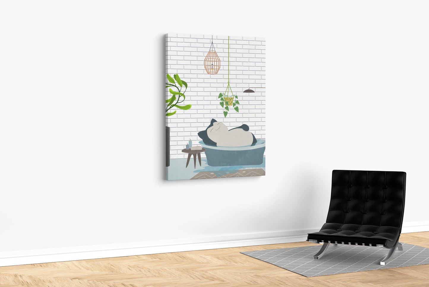 Snorlax in a Tub - Canvas