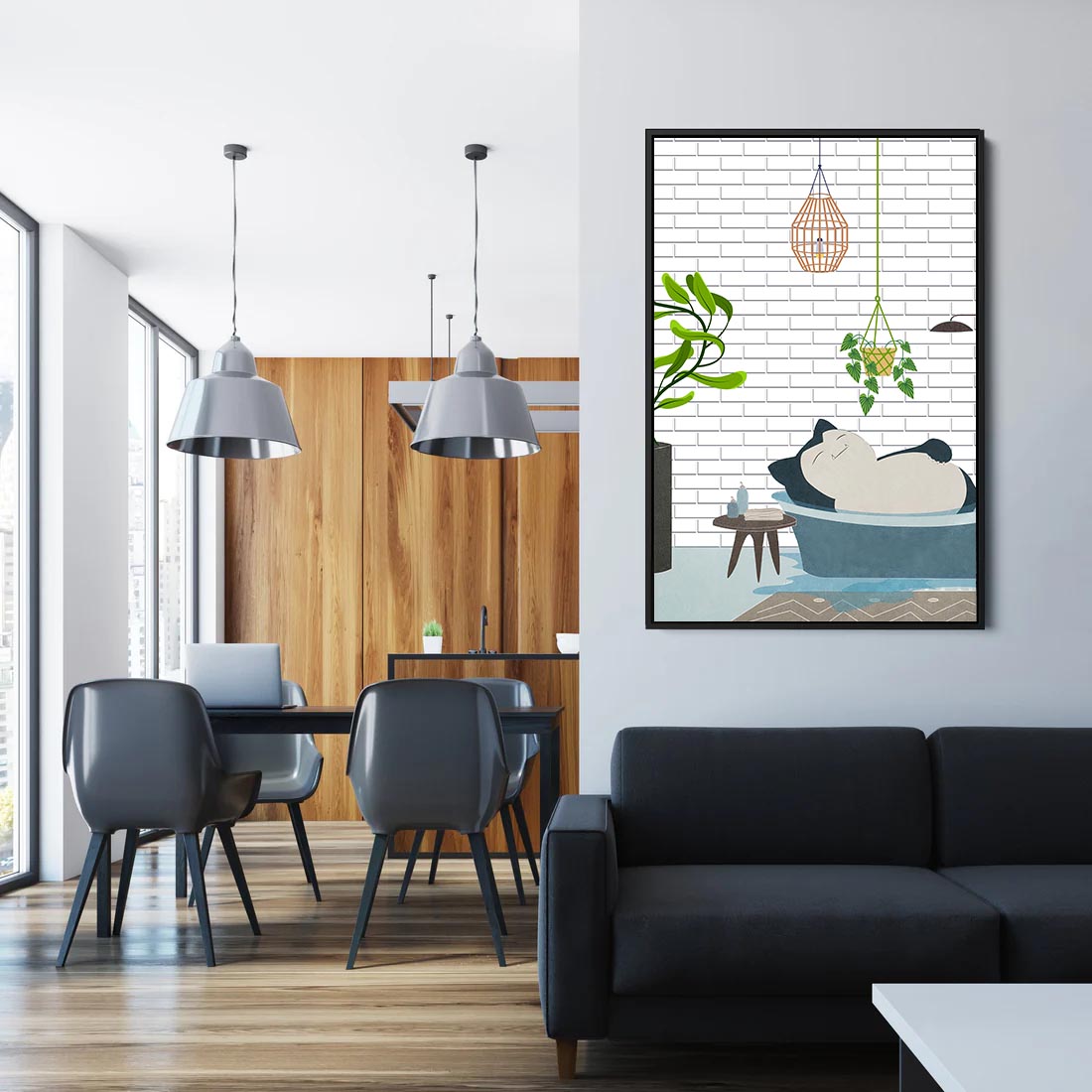 Snorlax in a Tub - Poster