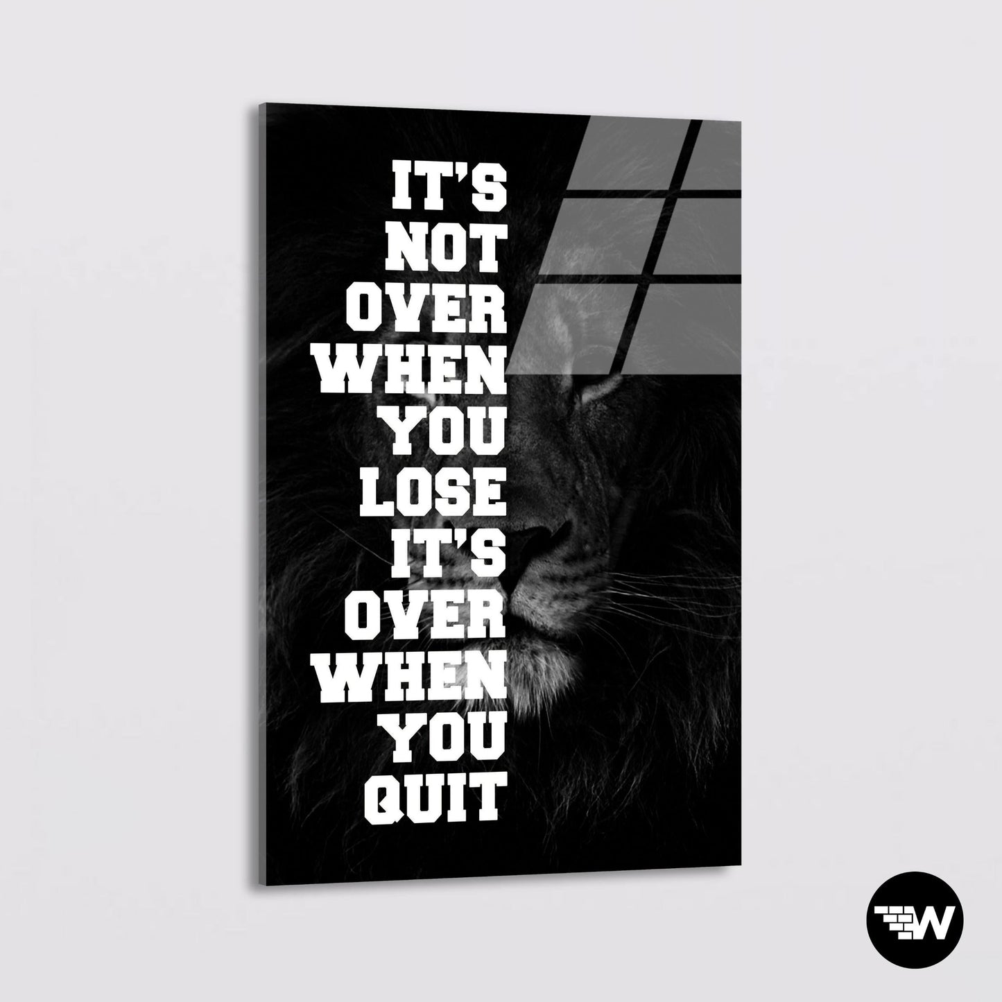 DON'T QUIT LION - Glass