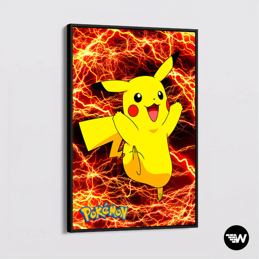 Red Lightning Pikachu - Pokemon - Poster