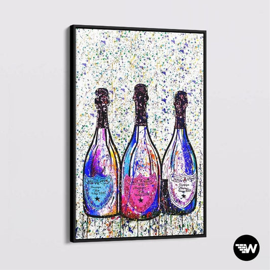 Colored Champagne Bottles