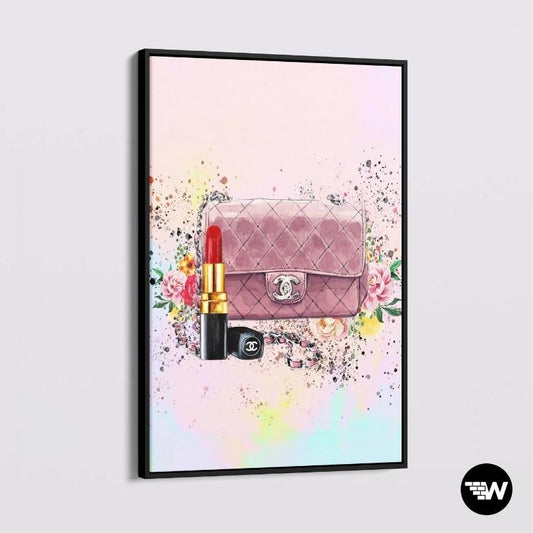 Pink Bag - Love - Canvas