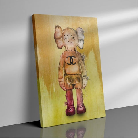 BEARBRICK - YELLOW VIP - Canvas