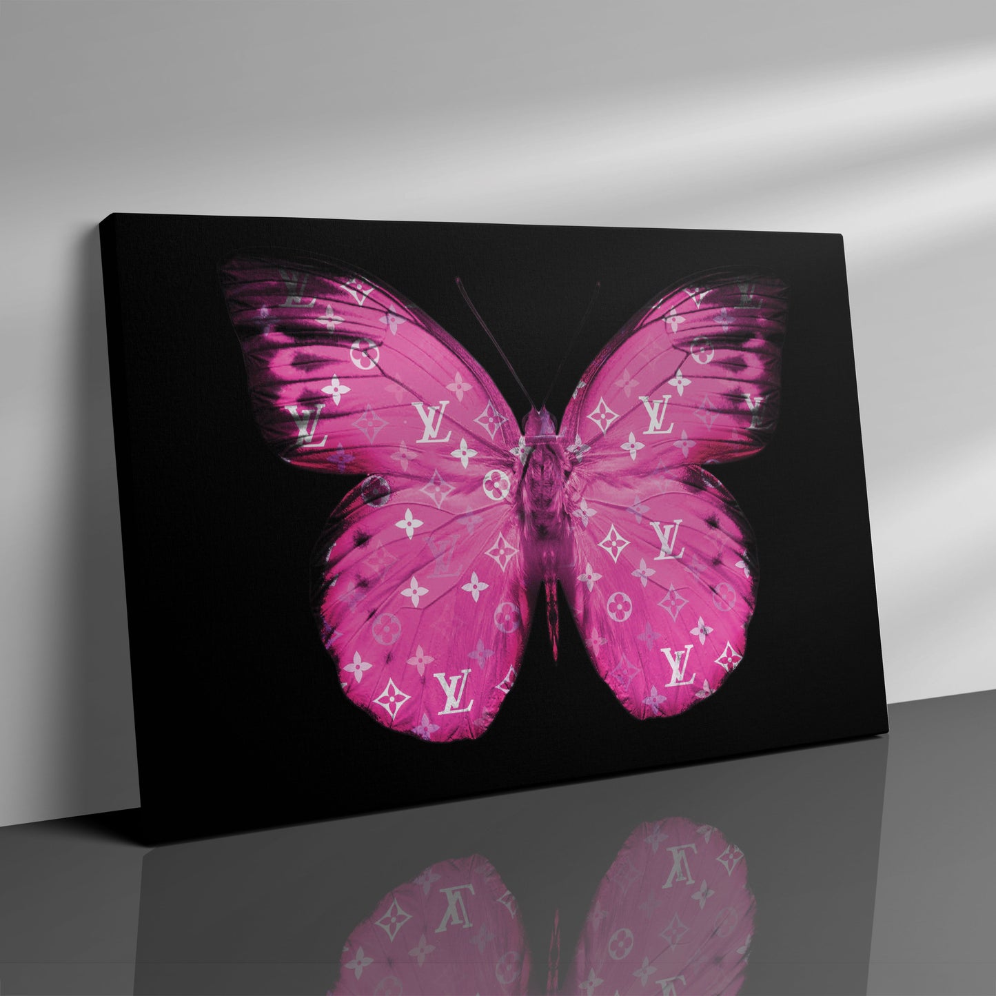LV - Pink Butterfly - Canvas