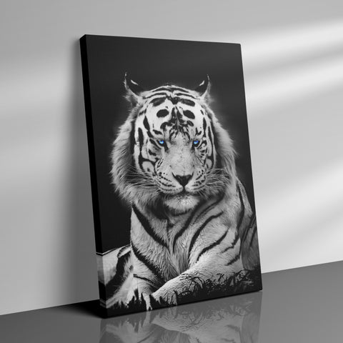 Observing White Tiger - Canvas