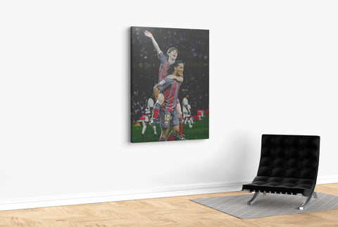 Messi and Ronaldinho - Soccer - Canvas