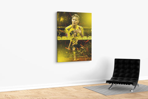 Golden Haaland - Soccer - Canvas