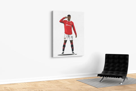 Rashford's Pensive Pose - Soccer - Canvas