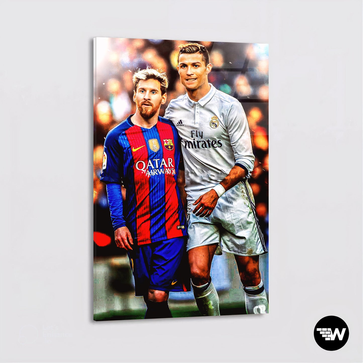 Ronaldo & Messi - Soccer - Glass