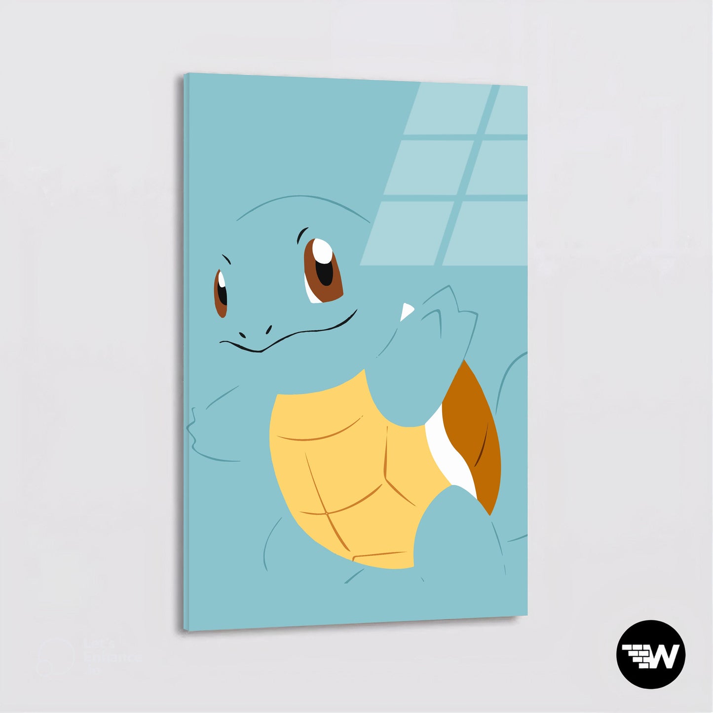 Teal Squirtle - Pokemon - Glass